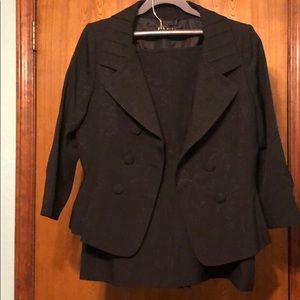 Two Piece Black Suit Set